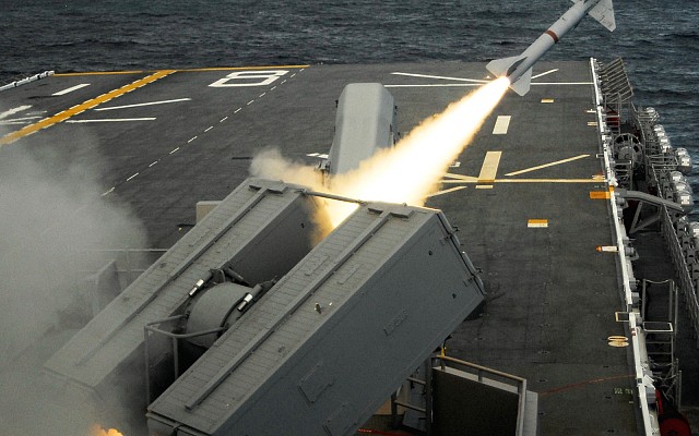 Mk 29 launcher for RIM-7 Sea Sparrow